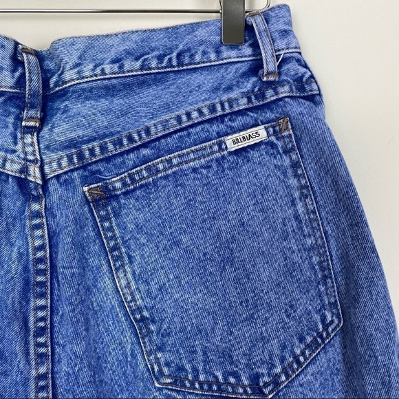VINTAGE 80s BILL BLASS Acid Wash Super High Waisted Jeans Size 14 Hemmed - Picture 8 of 12